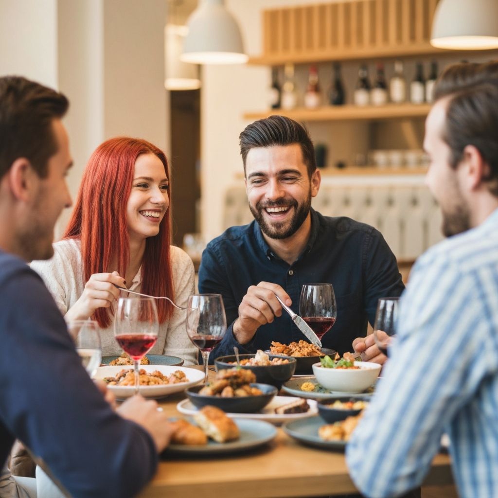 Социално хранене с приятели